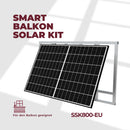 Balkonkraftwerk mit 2x410W Solarmodule der Marke Sunova Solar SS-410-54MDH, 800W Wechselrichter APsystems EZ1-M, 5m Schutzkontaktkabell, 4 x 2m DC Kabel, mit Halterung