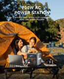 Newsmy Tragbare Powerstation 551,25 Wh Aufladen von 0-100% in 1,2 Std., Mobiler Stromspeicher mit 700 W x 2 AC-Steckdosen und USB-C PD 100 W, Solargenerator-LiMnFePO4-Akku für Camping, Heim-Backup
