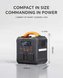 Newsmy Tragbare Powerstation 551,25 Wh Aufladen von 0-100% in 1,2 Std., Mobiler Stromspeicher mit 700 W x 2 AC-Steckdosen und USB-C PD 100 W, Solargenerator-LiMnFePO4-Akku für Camping, Heim-Backup