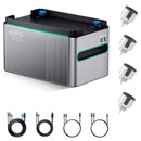 Balkonkraftwerkspeicher XORO SOLAR SPS 1124 mit WLAN, MPP-Tracker und modulare Erweiterbarkeit, 1024-5120 Wh Kapazität, App-Steuerung, für Innen- und Außenbereich (IP65), 4x SPP 16A1 Power Plug
