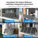 Sunshare Ray Lite Set mit Halterung für verschiedene Balkonarten – Glas-, Metall-, Geländer- und geschlossene Balkone, flexible Montageoptionen