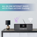 XORO HMT 600 V2 - Internetradio mit CD-Player, DAB/DAB+/FM Radio, WLAN, Bluetooth, Podcast, USB MP3 Mediaplayer, Spotify Connect, MP3-Streaming (UPnP), AUX IN, 2 x 10 Watt Lautsprecher (Stereo)