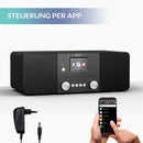 XORO HMT 620 Internetradio mit CD-Player, DAB/DAB+/FM Radio, WLAN, Bluetooth, Spotify Connect, MP3 USB Player, Netzwerkstreaming, AUX IN, 2 x 10 Watt Lautsprecher (Stereo), externe Antenne F-Anschluß