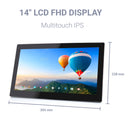XORO MegaPAD 1404 V7, 14 Zoll Tablet-PC, Android 13, Six Core, 4GB RAM, 64GB Speicher,  PoE+, WLAN ax, Gigabit-LAN & USB-C