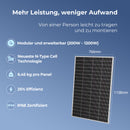 SUNSHARE Ray Lite 200W Solarmodul – Silberrahmen, hocheffizient, optional PV-MC4 Adapterkabel