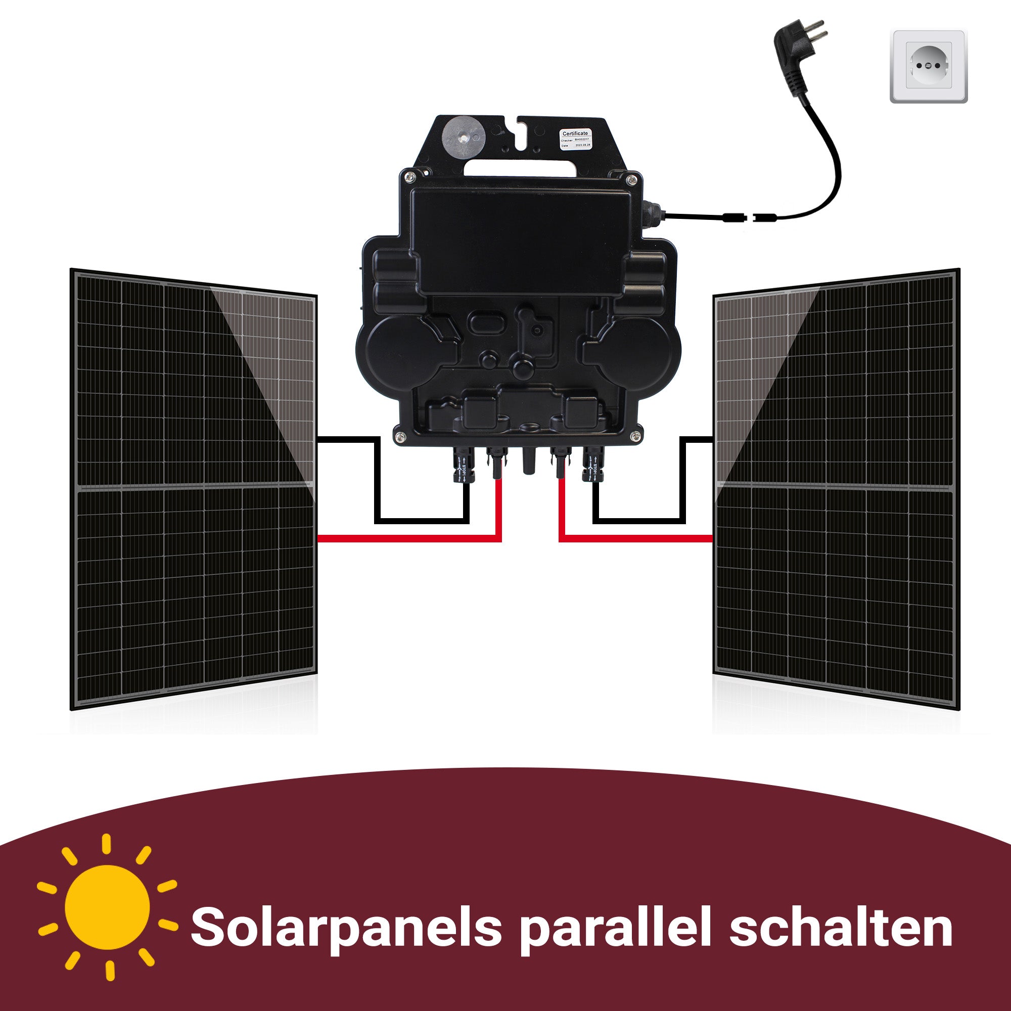 Balkonkraftwerk 860W Anschlussgrafik
