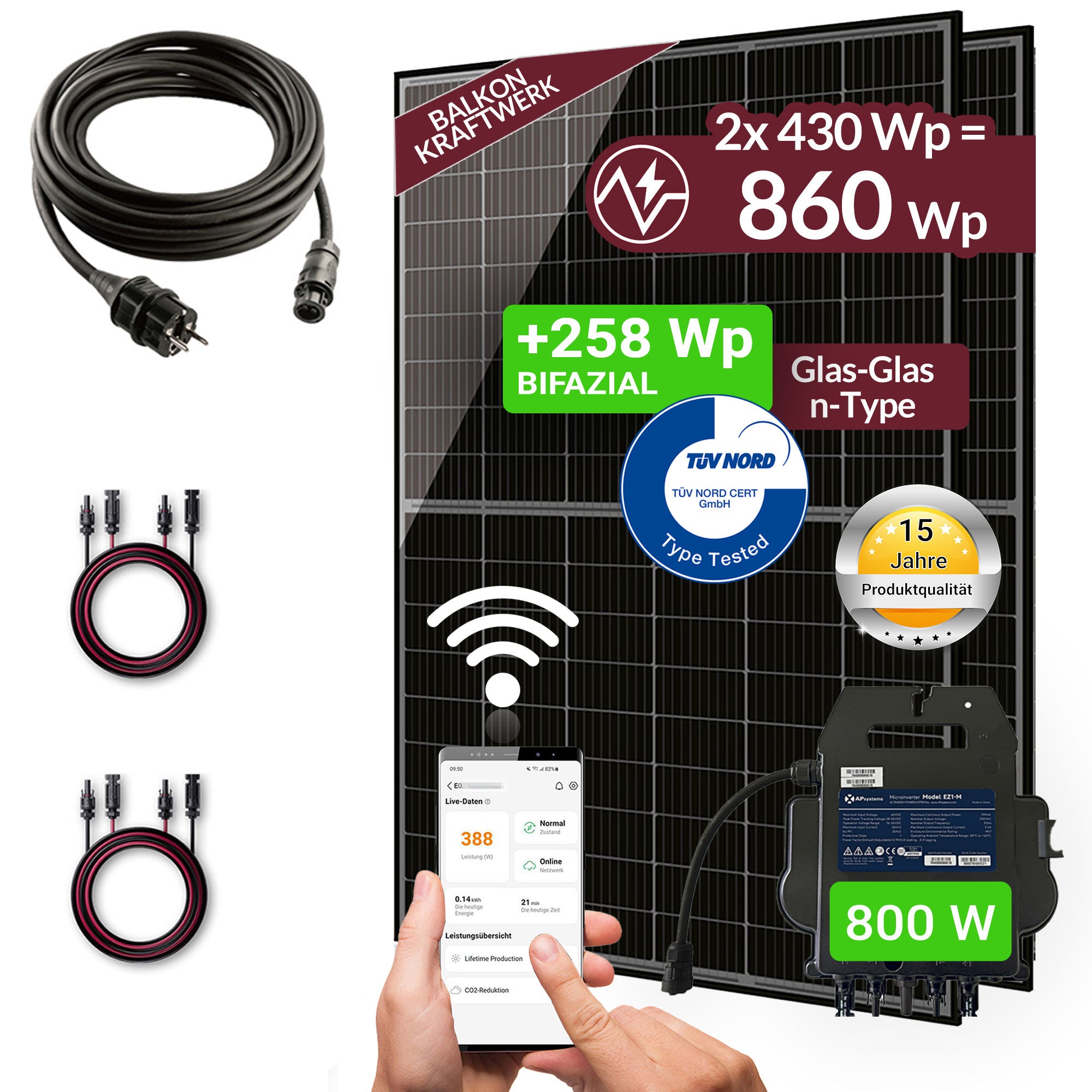 Balkonkraftwerk 860W Main