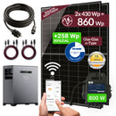Balkonkraftwerk 860W Bifazial und XORO SOLAR SPS 2155, APsystems 800W Wechselrichter