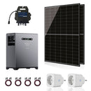 Balkonkraftwerk, mit Speicher SPS 2155, mit 2x430W Solarmodule der Marke Sunova Solar SS-BG430-54MDH(T), 800W Wechselrichter APsystems EZ1-M, 10m Schutzkontaktkabel, 4 x 2m DC Kabel, und 2 SPP 16A2 Smart Plugs