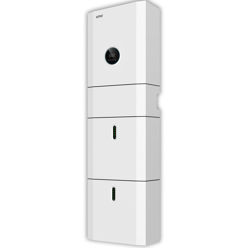 KSTAR - PV-Komplett Set 10,32kWp mit 24 Solarmodule von Sunova, Glas/Glas TopCon, N-Typ, dem KSTAR-Wechselrichter E10KT und 2 Batteriespeichermodulen mit 9,2 kWh Speicherkapazität