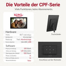 XORO CPF 10CF – 10,1" Digitaler WLAN Bilderrahmen, Schwarz, 1280x800 HD IPS Touchscreen, 16GB Speicher, Auto-Rotation & Sofort-Foto-/Video-Sharing