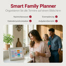Smart Family Planner auf Display in Küche – Familienkalender, Aufgaben und Termine im Alltag organisieren