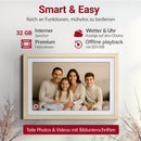 XORO CPF 10PF – 10,1" Digitaler WLAN Bilderrahmen in Buchenholz, 1920x1080 HD IPS Touchscreen, 32GB Speicher, Auto-Rotation & Sofort-Foto-/Video-Sharing
