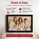 XORO CPF 11CF – 11" Digitaler WLAN Bilderrahmen, Schwarz, 1280x800 HD IPS Touchscreen, 16GB Speicher, Auto-Rotation & Sofort-Foto-/Video-Sharing