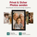 XORO CPF 11CF – 11" Digitaler WLAN Bilderrahmen, Schwarz, 1280x800 HD IPS Touchscreen, 16GB Speicher, Auto-Rotation & Sofort-Foto-/Video-Sharing