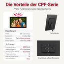 XORO CPF 11CF – 11" Digitaler WLAN Bilderrahmen, Schwarz, 1280x800 HD IPS Touchscreen, 16GB Speicher, Auto-Rotation & Sofort-Foto-/Video-Sharing