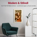 XORO CPF 15PF - 15" Digitaler WLAN Bilderrahmen in Buchenholz, 1920x1080 HD IPS Touchscreen, 32GB Speicher, Auto-Rotation & Sofort-Foto-/Video-Sharing