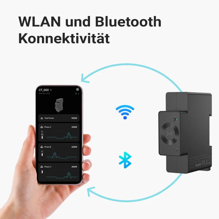 Marstek CT002 Smart Meter Steuerung Mobile App, Bluetooth und WLAN