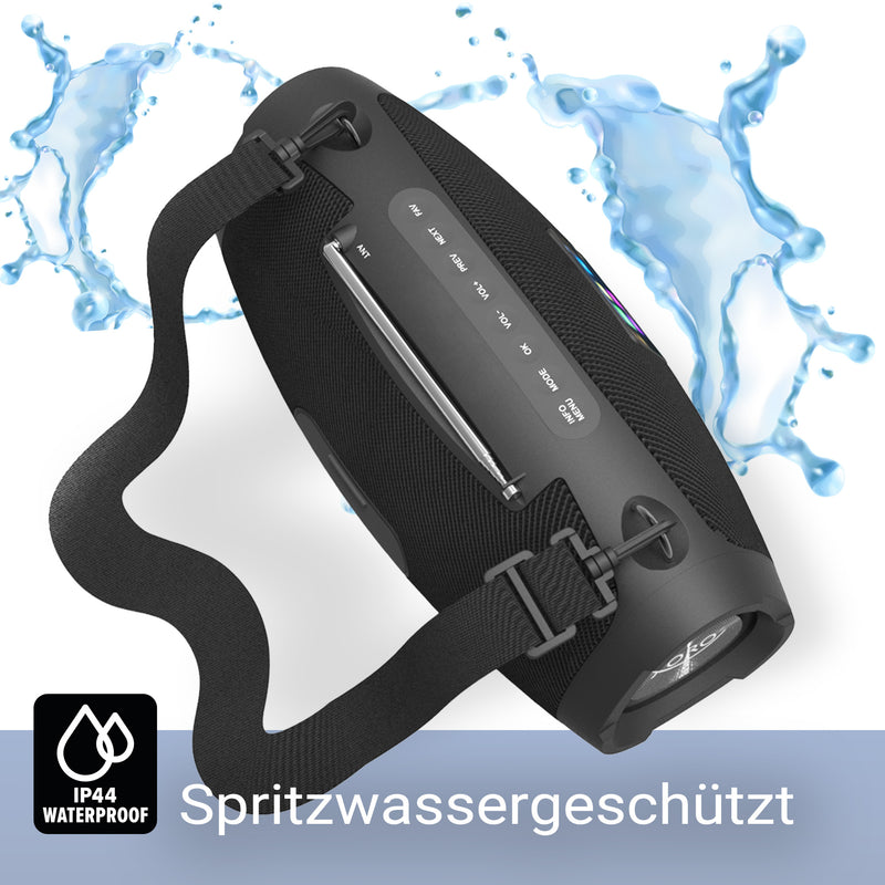 XORO DAB 800 – Robustes Outdoor Radio mit DAB+/FM, Bluetooth 5.0, USB & AUX, 2x 10W Lautsprecher, Favoritenspeicher, Wecker & bis zu 12 Std. Akkulaufzeit – Perfekt für Garten, Werkstatt & Camping