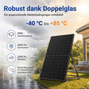 XORO SOLAR - Erweiterbares Plug & Play Balkonkraftwerk Set aus SPS 2155 und SPB 215X bis 4032 Wh Kapazität, 1720W Solarpanels, Wechselrichter & 5m Schutzkontaktkabel