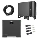 Komplettes Haier Energiespeichersystem mit Wechselrichter, Batterieeinheiten und Verbindungskabeln – Set mit 8 kW Inverter und 5 kWh Batterie.