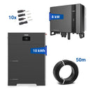 Haier Hybrid-Wechselrichter 8 kW und Batteriesystem 10 kWh Komplettset mit Anschlusszubehör und 50 m Kabel