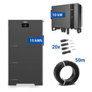 Haier Energiespeicher 15 kWh mit 10 kW Wechselrichter, Anschlusszubehör und 50 m Kabel