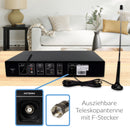 XORO HFT 440 Pro mit ausrichtbarer DAB+/FM-Antenne und Anschluss für externe F-Stecker-Antenne