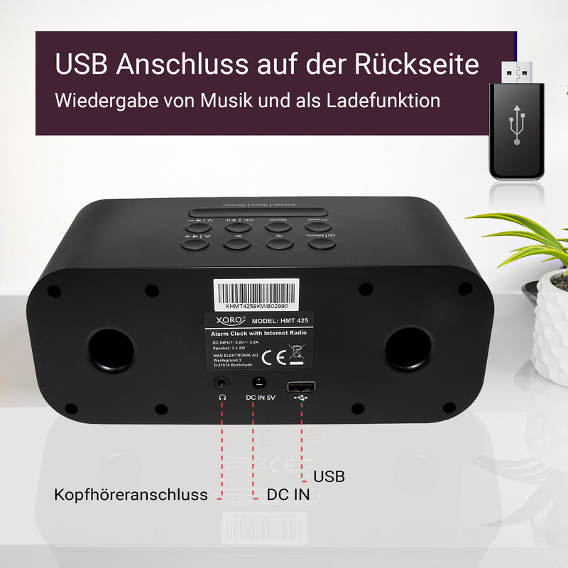 XORO HMT 425 Basic: Dein smarter Wecker & Internetradio – Sanft aufwachen, endlos Musik genießen