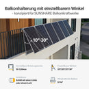 SUNSHARE Universelle Balkonhalterung für Ray Lite Module - wetterfest, leichte und schnelle Installation