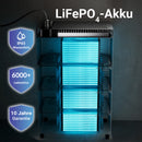 MARSTEK - 2,56 kWh Speicher Set mit Shelly Pro 3EM 120A für Balkonkraftwerke mit bis zu 10 Jahren Garantie, All-in-One mit 2400 W PV-Eingang, 4 MPPT, Plug & Play