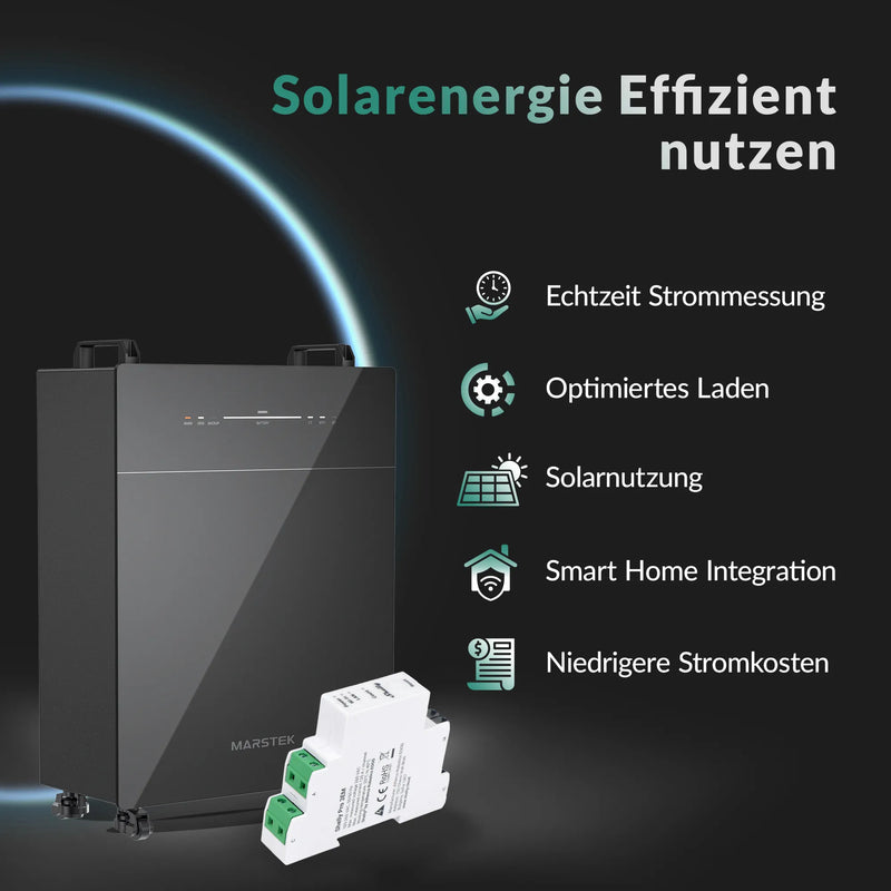 MARSTEK Venus E 5,12 kWh AC-gekoppelter Solarstromspeicher Set mit Shelly Pro 3EM 120A, mit App-Steuerung, Erweiterbar, Notstromfunktion & bis zu 10 Jahren Garantie
