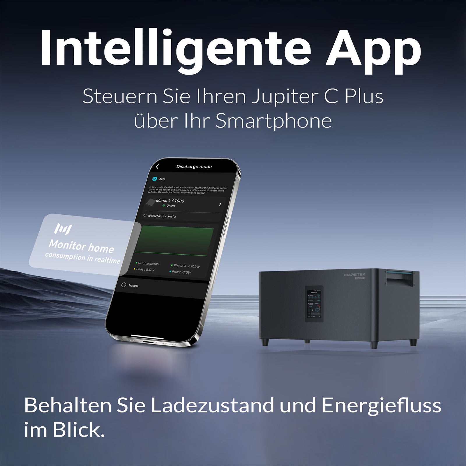 MARSTEK Jupiter C Plus +2,56 kWh Speicher für Balkonkraftwerke mit bis ...
