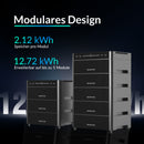 Modulares Design ermöglicht Kapazitäten von 2,12 kWh bis 12,72 kWh.
