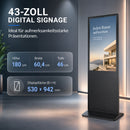 XORO MegaPAD Signage 43T – 43 Zoll Full-HD Digital Signage mit Infrarot-Touch, Android 11, WLAN & Fernverwaltung