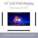 XORO MegaPAD 1333 Pro 2 Android-Tablet mit 13,3 Zoll Display, 1920 x 1080 Auflösung, 6 GB RAM und 128 GB internem Speicher.