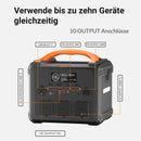 NEWSMY - 1102.5Wh Tragbare Powerstation LiMnFePO4 mit 230V/1200W (Spitze 2400W) Reine Sinuswelle Steckdose, 1,2 Stunden Schnellladung, PD100W-Ausgang Mobile Stromspeicher (Tragbare Powerstation 1200W)
