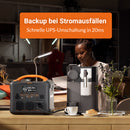 NEWSMY - 1102.5Wh Tragbare Powerstation LiMnFePO4 mit 230V/1200W (Spitze 2400W) Reine Sinuswelle Steckdose, 1,2 Stunden Schnellladung, PD100W-Ausgang Mobile Stromspeicher (Tragbare Powerstation 1200W)