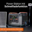 Newsmy Powerstation 2047,5 Wh Ultra-Fast-Aufladen von 0-100% in 1 Std., Mobiler Stromspeicher, 1200 W DC-In, 2400W AC-Out, und 4x USB-C Ausgang, Solargenerator-LiMnFePO4-Akku für Camping, Heim-Backup