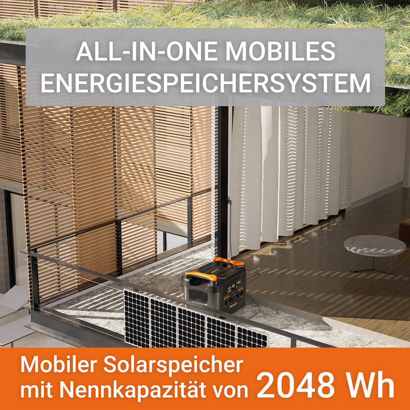 Newsmy Powerstation 2047,5 Wh Ultra-Fast-Aufladen von 0-100% in 1 Std., Mobiler Stromspeicher, 1200 W DC-In, 2400W AC-Out, und 4x USB-C Ausgang, Solargenerator-LiMnFePO4-Akku für Camping, Heim-Backup