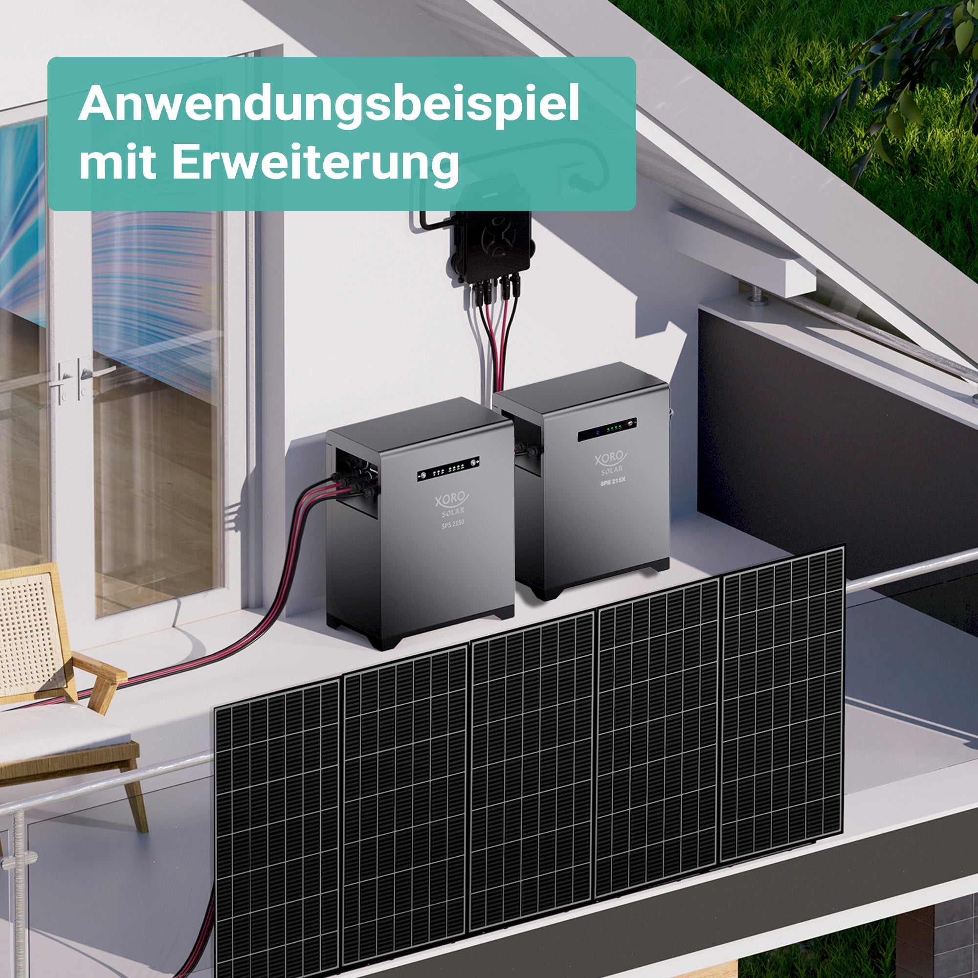 SPB 215X mit SPS 2155 angeschlossen am Balkon