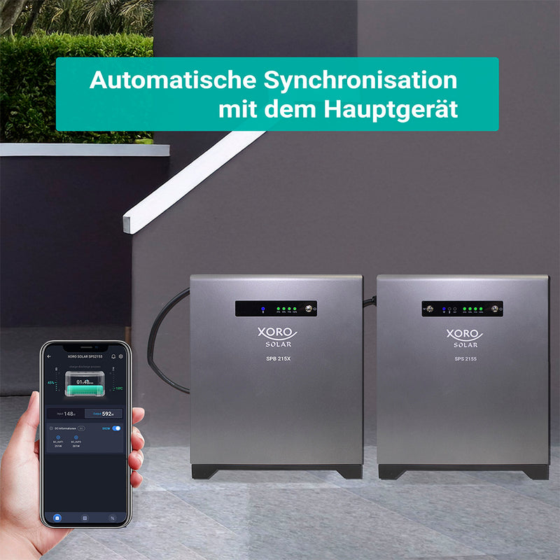 XORO SOLAR SPB 215X: 2016 Wh LiFePO₄ Erweiterungsakku für SPS 2155 Solarstromspeicher