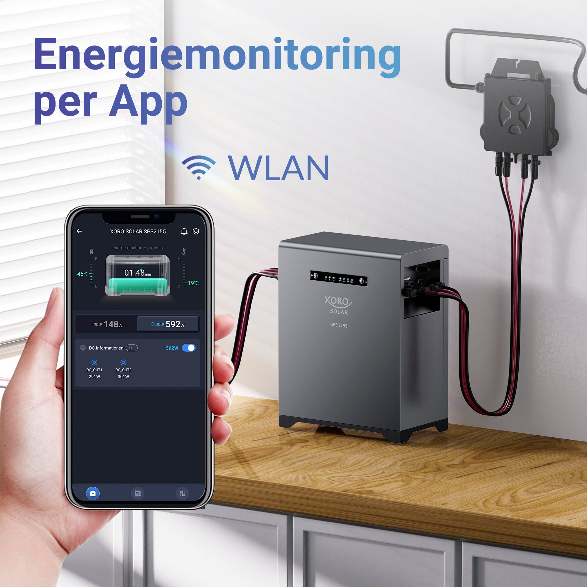 XORO SOLAR SPS 2155 Monitoring via App