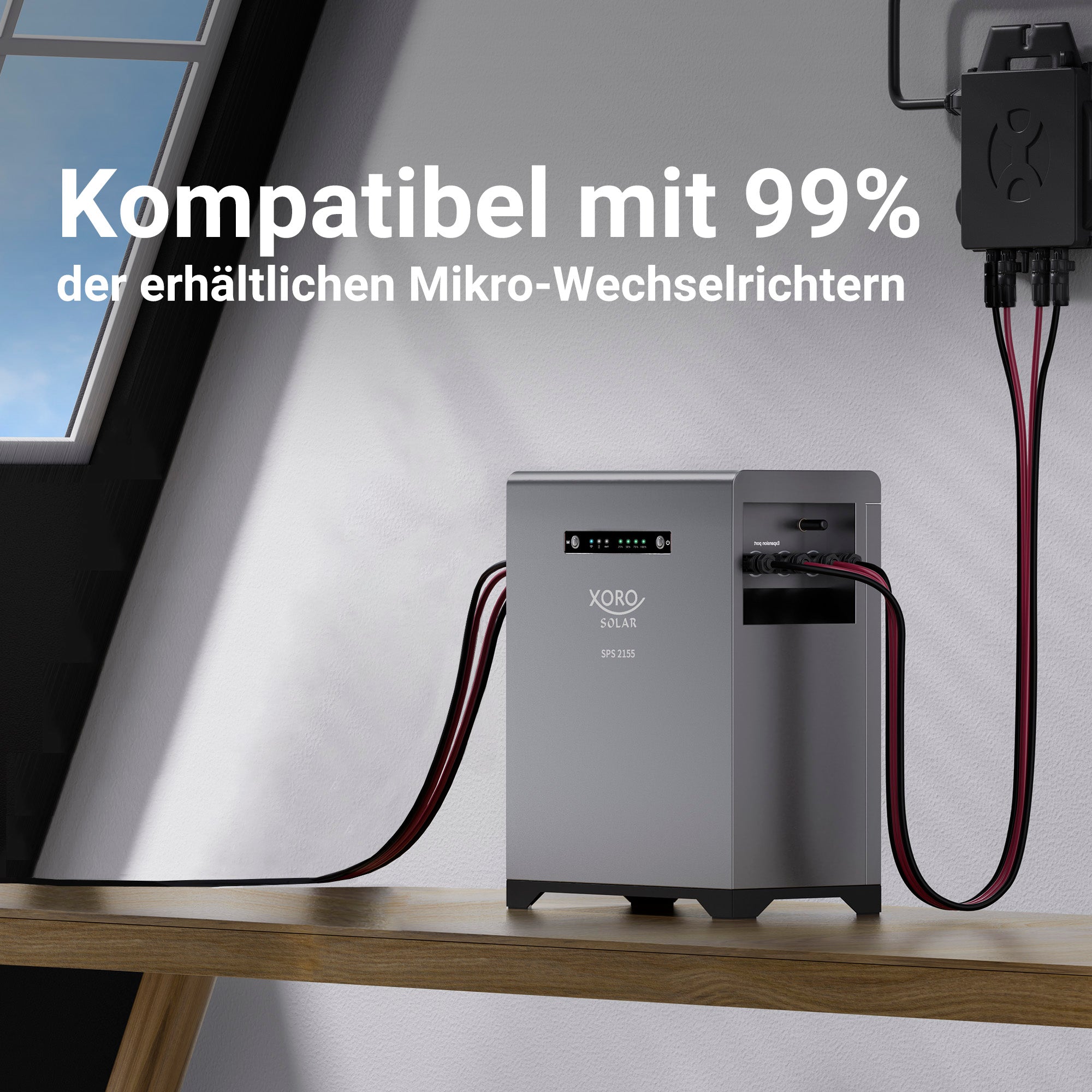 XORO SOLAR SPS 2155 Mit 99% aller Mikro-Wechselrichter im Markt kompatibel