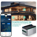 Balkonkraftwerk, mit Speicher SPS 1124, mit 2x430W Solarmodule der Marke Sunova Solar SS-BG430-54MDH(T), 800W Wechselrichter APsystems EZ1-M, 5m Schutzkontaktkabel, 4 x 2m DC Kabel, und 2 SPP 16A1 Smart Plugs