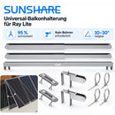 SUNSHARE Universelle Balkonhalterung für Ray Lite Module - wetterfest, leichte und schnelle Installation