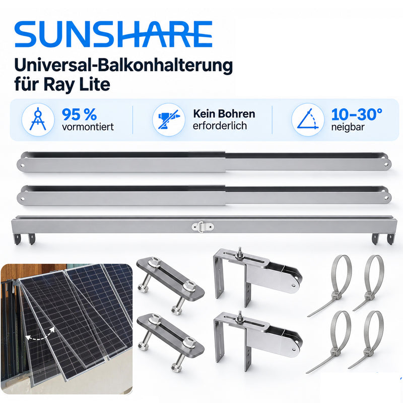 SUNSHARE Universelle Balkonhalterung für Ray Lite Module
