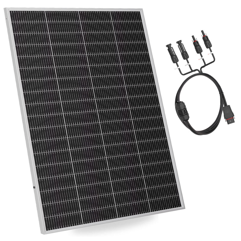 SUNSHARE Ray Lite 200W Solarmodul – Silberrahmen, hocheffizient, optional PV-MC4 Adapterkabel