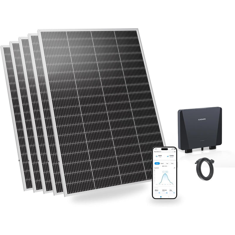 SUNSHARE 1000 W Ray Lite Module Balkonkraftwerk BASIC Set mit Smart Mikro-Wechselrichter