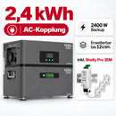 XORO SOLAR ATLAS – AC-gekoppeltes Energiespeichersystem 2,4–7,2 kWh, erweiterbar bis 12 kWh, mit Notstrom, App & optional Shelly Pro 3EM